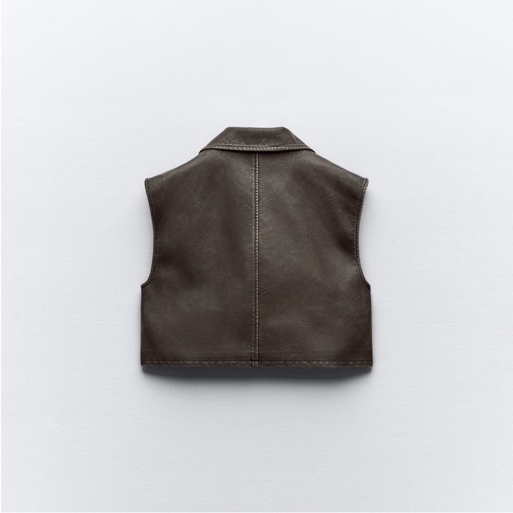 Zara Faux Leather Vest - Cropped - Picture 2 of 8